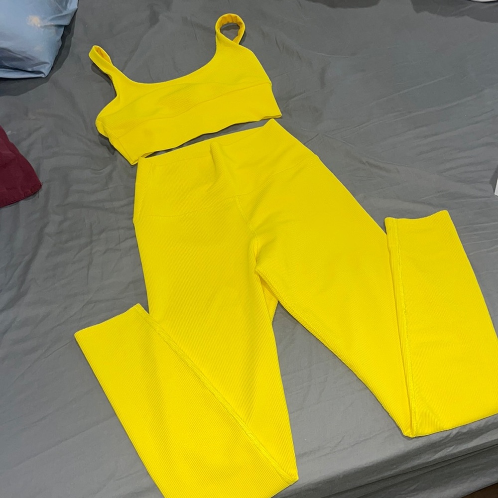 Beach Riot Yellow Pants & Top Set